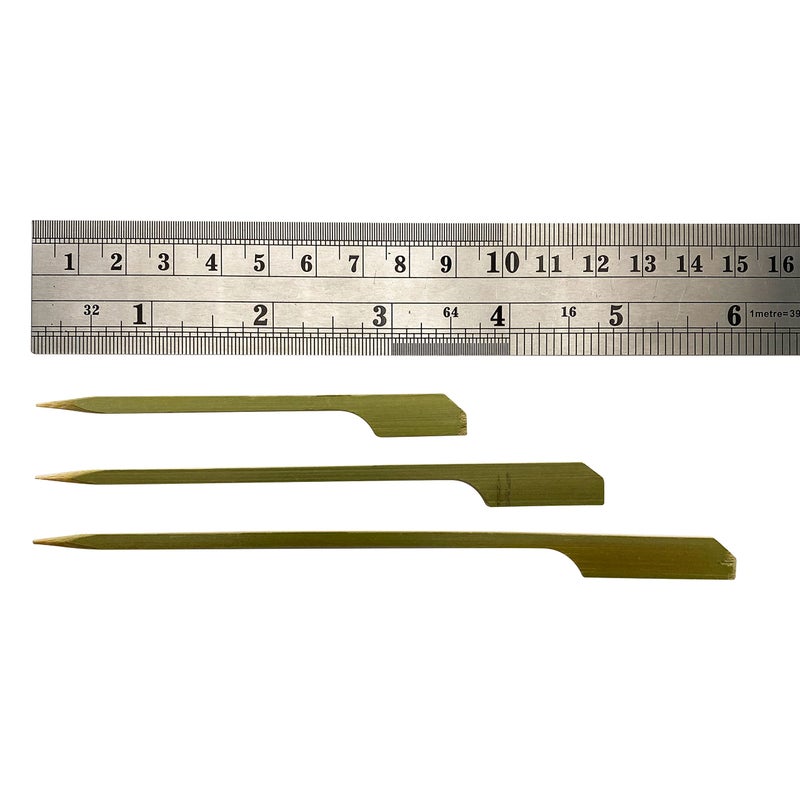 KingSeal 200 Count | KingSeal Natural Green Bamboo Wood Paddle Picks, Skewers for Appetizers and Cocktails, 3.5 Inches - 2 Packs of 100 - Image 5